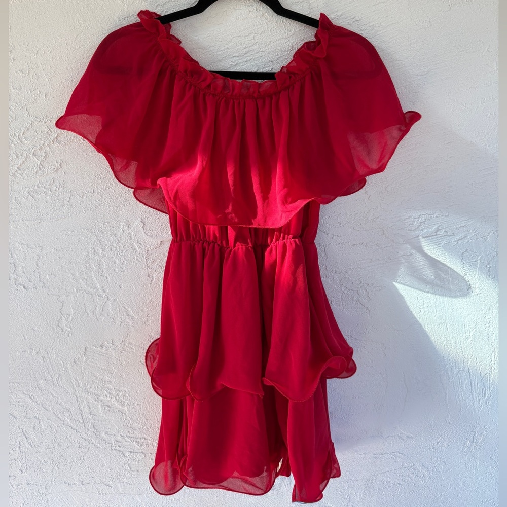PrettyLittleThing red mini dress Size 12